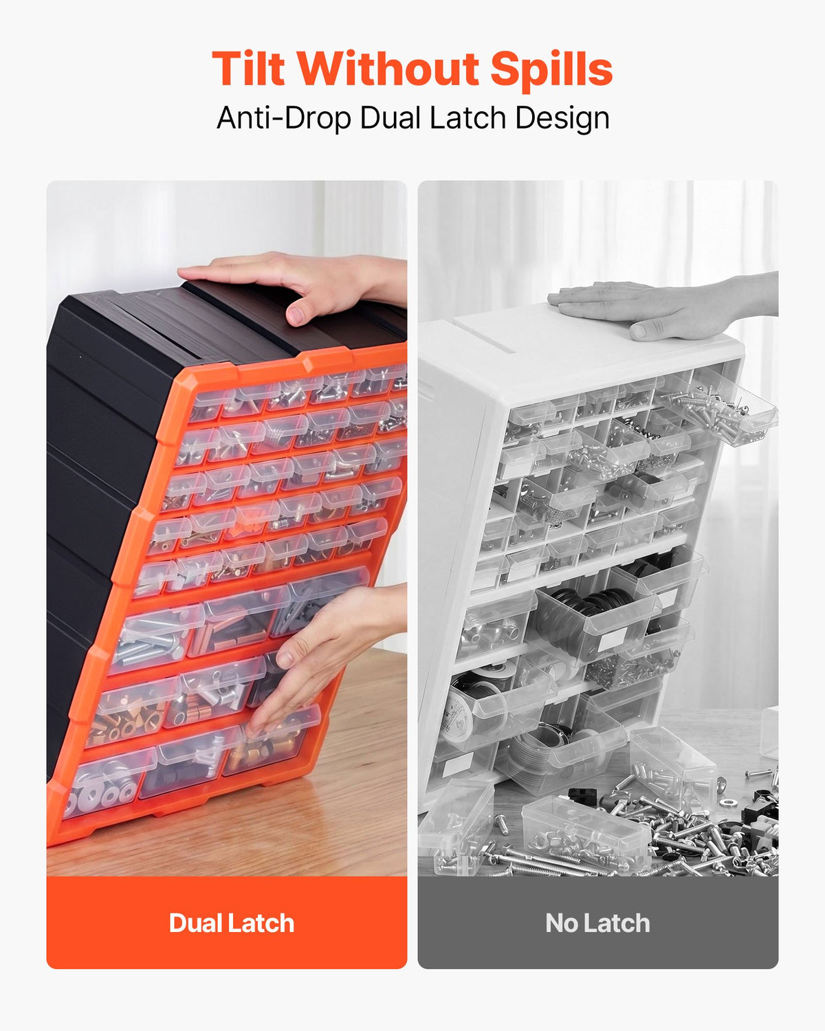 39-Drawer Storage Organizer, Plastic, Drawer Storage Cabinet for Garage Organization, Stackable Small Parts Organizer, Wall-Mounted Toolbox, for Hardware, Beads, Screws, Crafts, Building Bricks