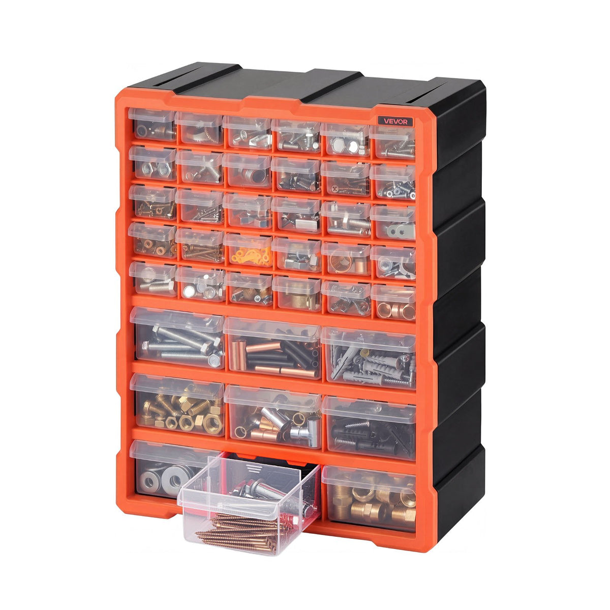 39-Drawer Storage Organizer, Plastic, Drawer Storage Cabinet for Garage Organization, Stackable Small Parts Organizer, Wall-Mounted Toolbox, for Hardware, Beads, Screws, Crafts, Building Bricks