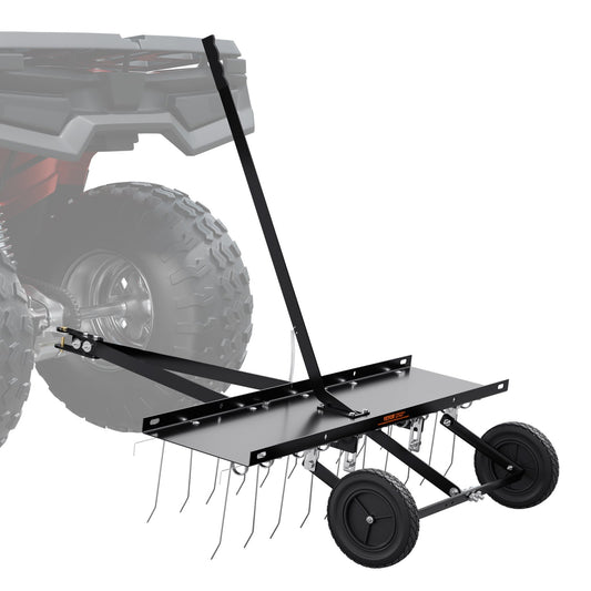 VEVOR Tow Behind Dethatcher, 1m Tow Dethatcher with 20 Spring Steel Tines, Lawn
