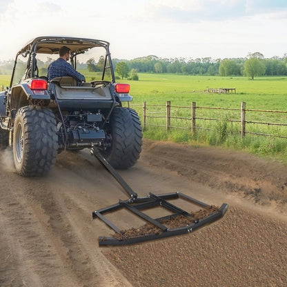 VEVOR Drag Harrow 66" Width Tow Behind Drag Harrow Steel Gravel Grader ATV UTV