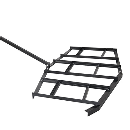 Drag Harrow, 2150 mm Width Tow Behind Drag Harrow, Q235 Steel Driveway Grader with Adjustable Bars & Pin Hitch, Support up to 50 lbs, Tractor Driveway Harrow for ATVs, UTVs, Garden Lawn Tractors