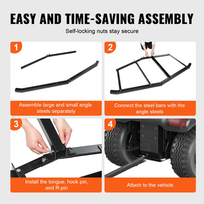 VEVOR Driveway Drag, 67.7" Width Tow Behind Drag Harrow, Q235 Steel Driveway Grader