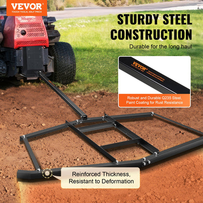 VEVOR Driveway Drag, 76.57" Width Tow Behind Drag Harrow, Q235 Steel Driveway Grader