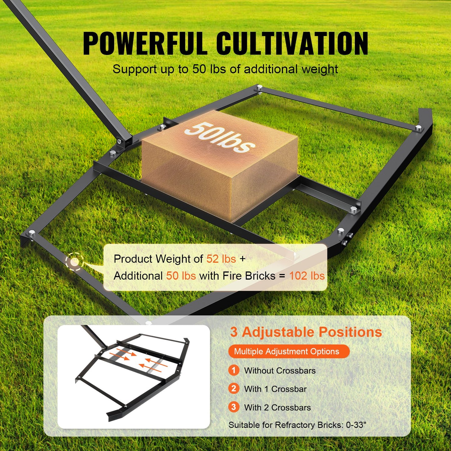 VEVOR Driveway Drag, 76.57" Width Tow Behind Drag Harrow, Q235 Steel Driveway Grader
