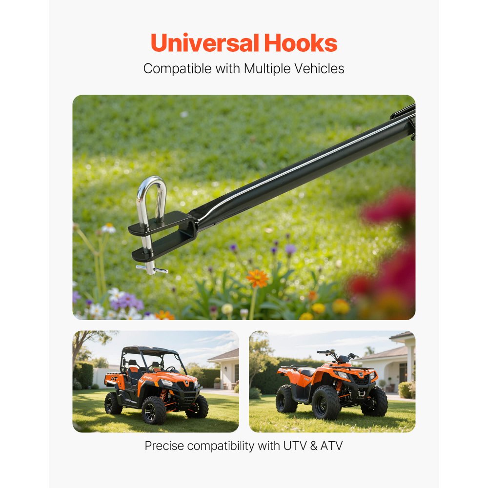 Tow-Behind Broadcast Spreader 130LB 15 Setting 0-9.8 ft Spreading Width for Seed