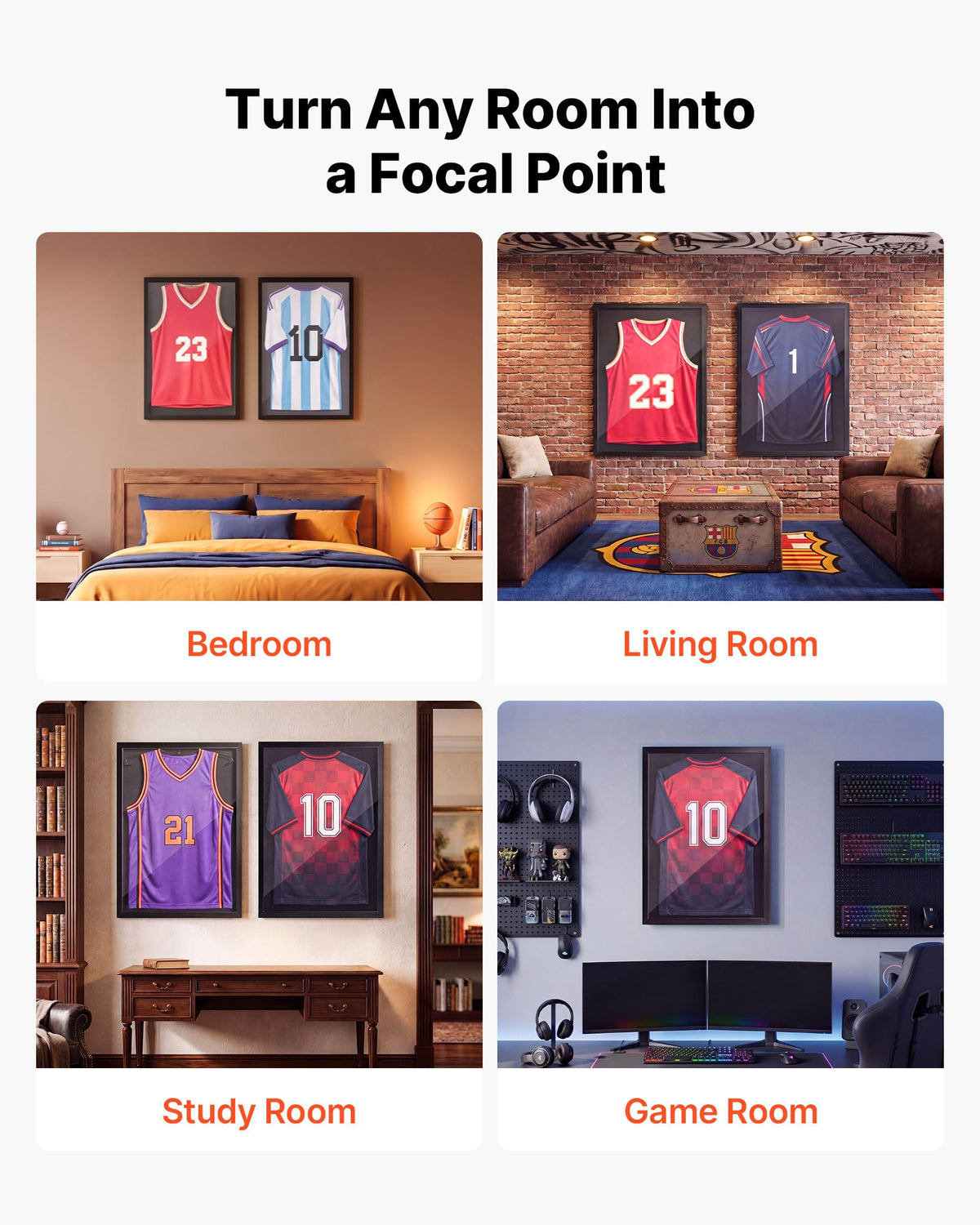 Jersey Frame Display Case, 90 x 70 x 3 cm, Wooden Sport Jersey Shadow Box with 98% UV Protection PC Panel and Hanger, for Baseball Basketball Football Hockey Shirt Sport and Uniform, Black