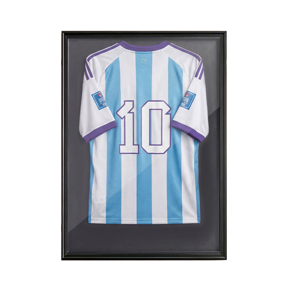 Jersey Frame Display Case, 92.5 x 71.8 x 4 cm, Wooden Sport Jersey Shadow Box with 98% UV Protection PC Panel and Hanger, Magnetic Lock, for Baseball Basketball Football Hockey Shirt Uniform