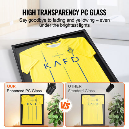 VEVOR Jersey Display Frame Case, 590 x 790 x 40 mm, Large Lockable Sport Jersey