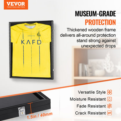 VEVOR 2PCs Jersey Display Frame Case, 590 x 790 x 40 mm, Large Lockable Sport Jersey