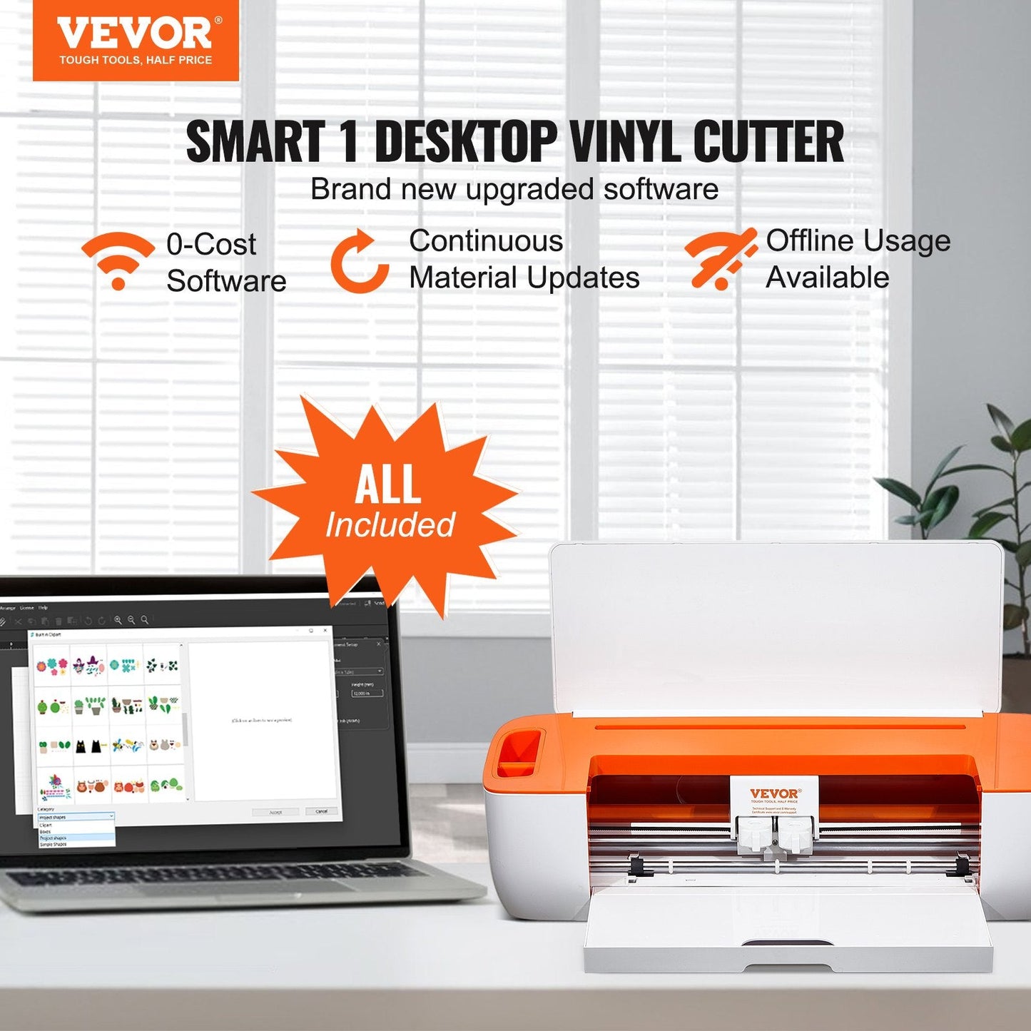 Bluetooth Vinyl Cutter with Wireless Connectivity, Compatible with iOS & Android