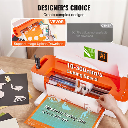 VEVOR Vinyl Cutter Machine, Bluetooth Connectivity DIY Cutting Machine, Compatible