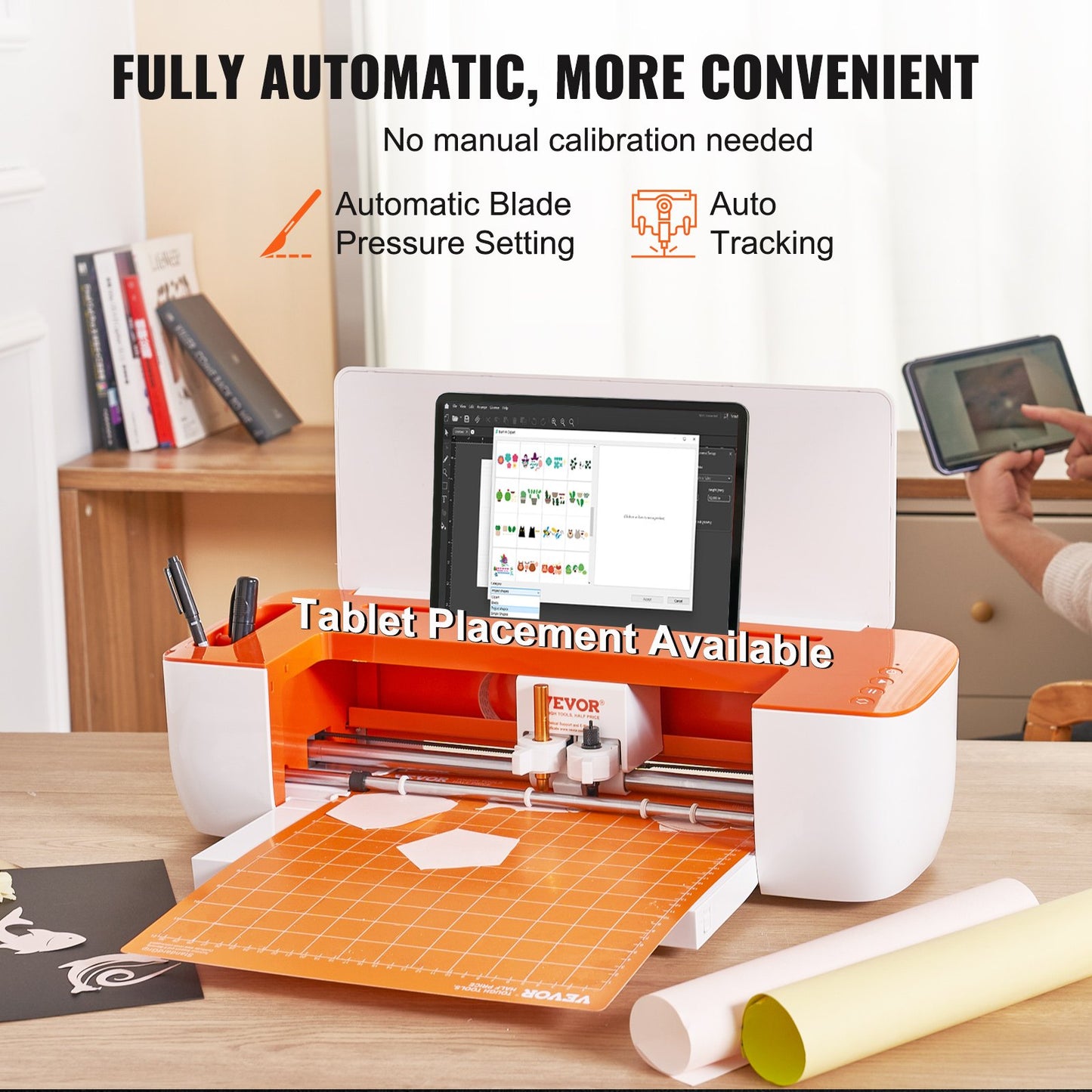 VEVOR Vinyl Cutter Machine, Bluetooth Connectivity DIY Cutting Machine, Compatible
