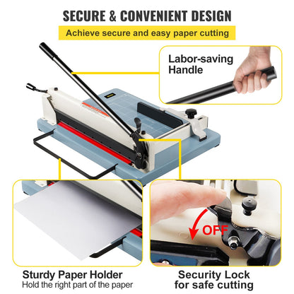 Heavy Duty A3 Paper Cutter, 44cm Width, 21.45kg, for Offices & Schools