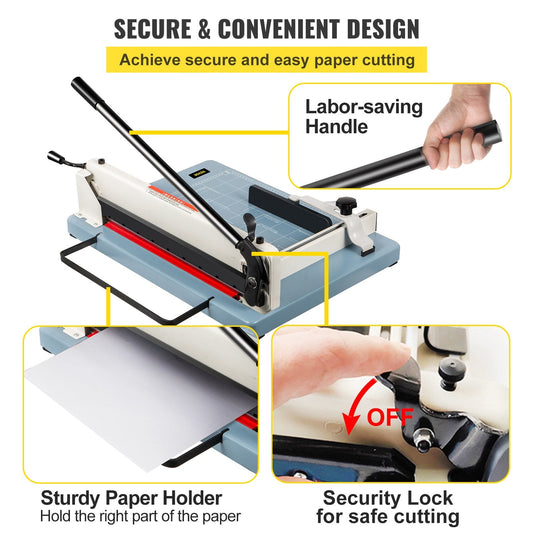 Heavy Duty A3 Paper Cutter, 44cm Width, 21.45kg, for Offices & Schools