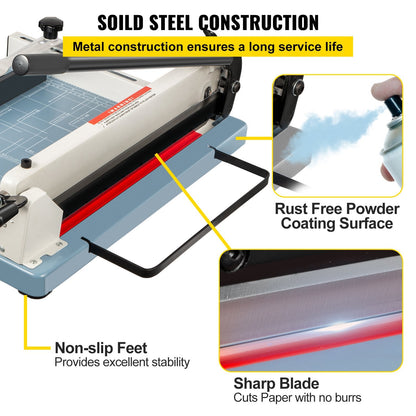 Heavy Duty A3 Paper Cutter, 44cm Width, 21.45kg, for Offices & Schools