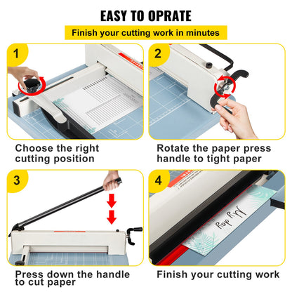 VEVOR Industrial Paper Cutter A3 Heavy Duty Paper Cutter 17 Inch Paper Cutter Heavy