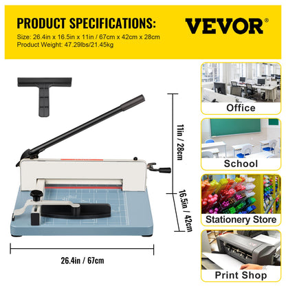 VEVOR Industrial Paper Cutter A3 Heavy Duty Paper Cutter 17 Inch Paper Cutter Heavy
