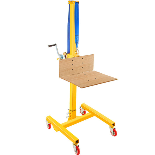 VEVOR Manual Winch Stacker, 9.4\" - 72\" Height Range, 19.7\" Length x 15.7\" Width