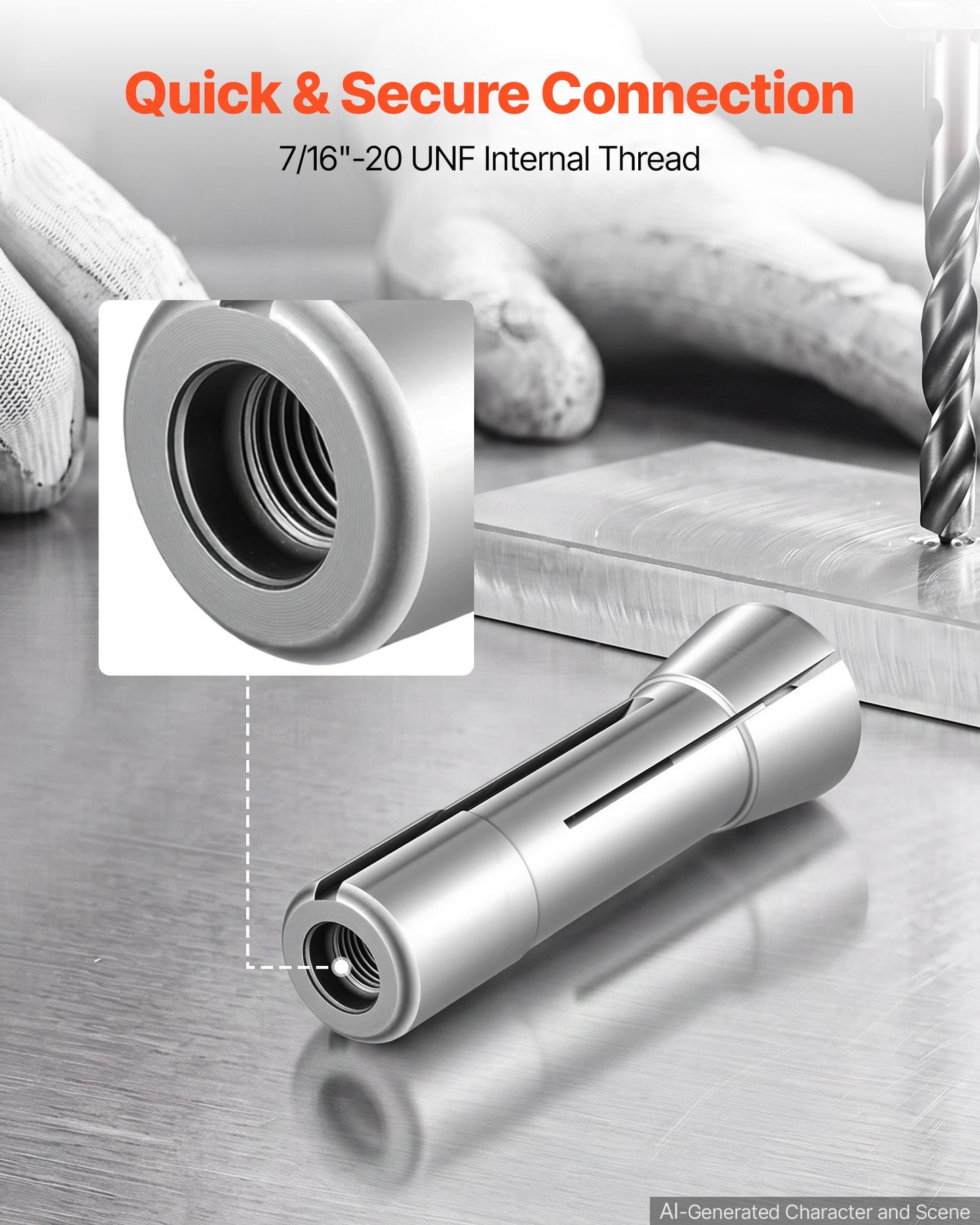 R8 Collet Set 1/16"-3/4" 23 Piece R8 Precision Mill Collet Chuck Set, for Milling Machine Drill Presses, 0.0008" TIR High Concentricity, Lathe Chuck Tool with Labeled Storage Box, Alloy Steel