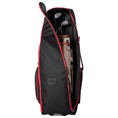 Golf Travel Bag, Outdoors Soft-Sided Golf Travel Cover, Heavy Duty 1800D Polyester Oxford Wear-Resistant Waterproof, Padded Luggage Case with Wheels, Foldable Golf Club Storage Bag for Airline