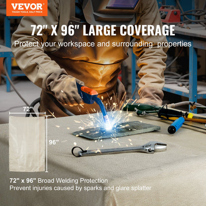 VEVOR 72"x96" Welding Blankets Heat Treated Fiberglass Welding Mat Cover 2 Pack