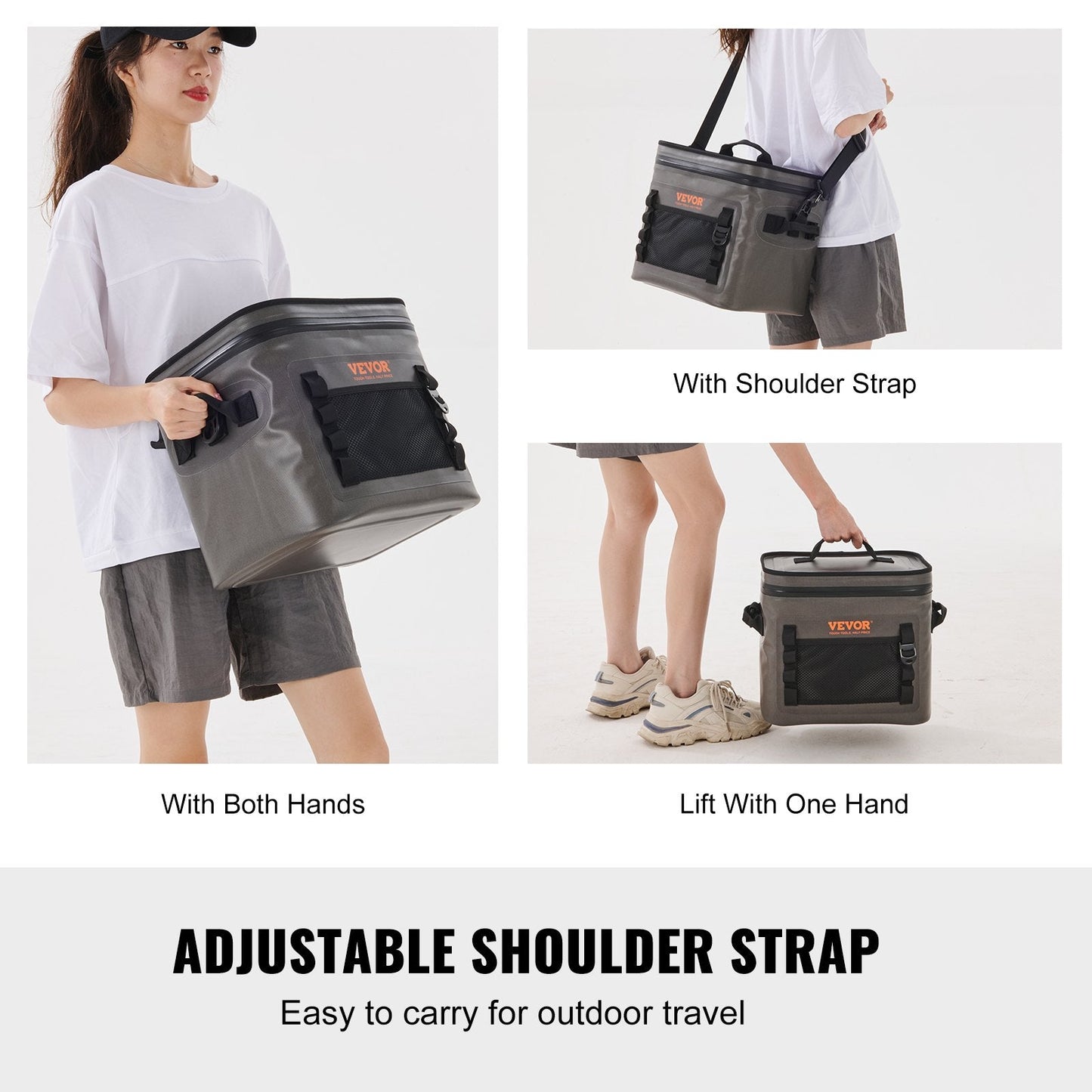 Waterproof 16-Can Insulated Cooler Bag with Bottle Opener for Outdoor Activities