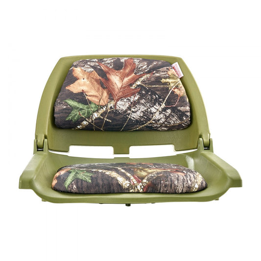 VEVOR Boat Seat Low Backrest Flip Up Boat Seat Sponge Cushion Camouflage