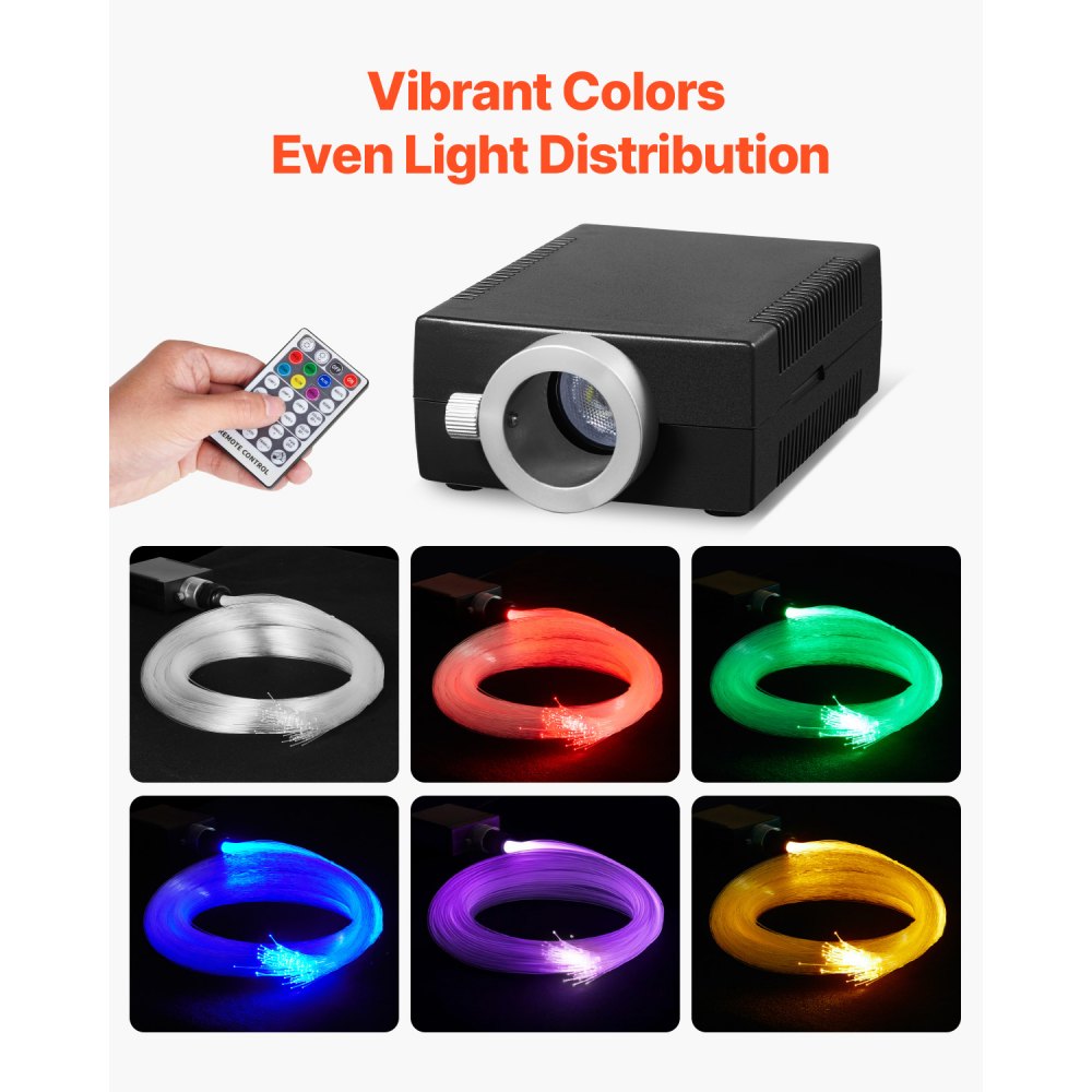 VEVOR 150pcs Starlight Headliner Kit Fiber Optic Star Roof Ceiling Lights Home