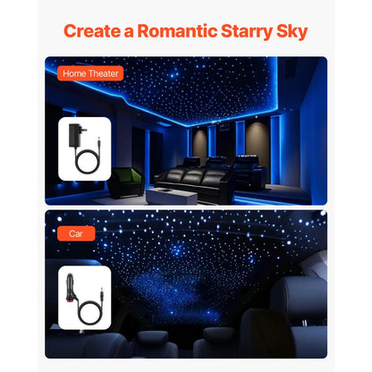 900pcs Headliner Star Light Kit Roof Twinkle Ceiling Lights Fiber Optic