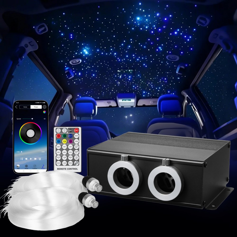 900pcs Headliner Star Light Kit Roof Twinkle Ceiling Lights Fiber Optic