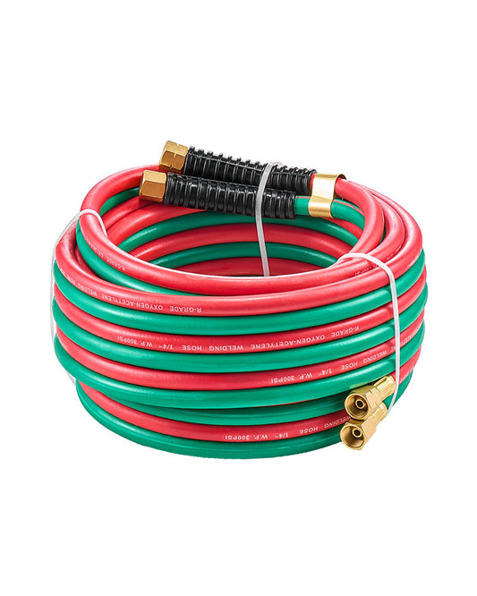 Oxygen Acetylene Hose 1/4-Inch x 25FT R Grade Hose 300PSI Max Working Pressure