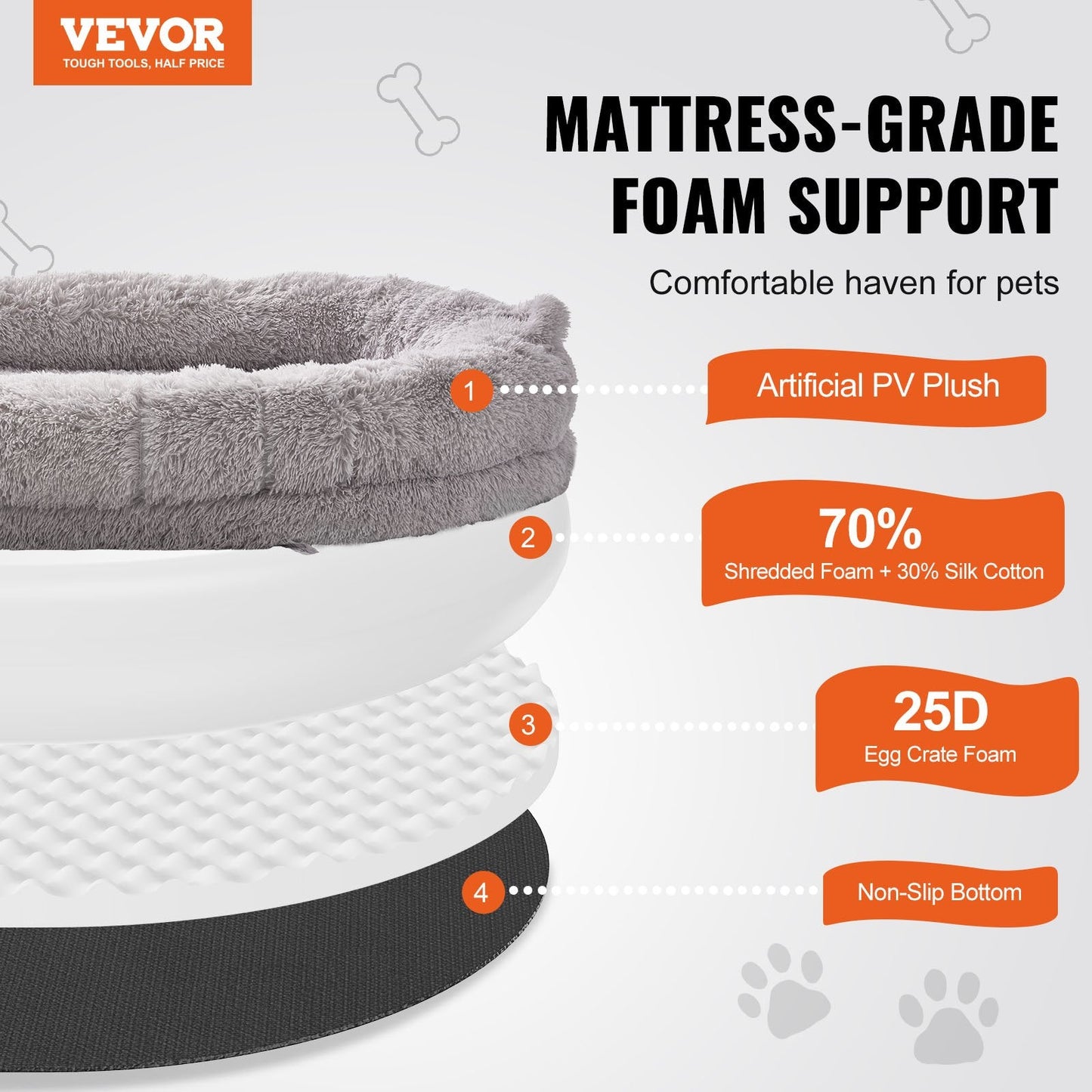 Large Washable Human-Size Bean Bed, PV Velvet, Gray, Oval Shape