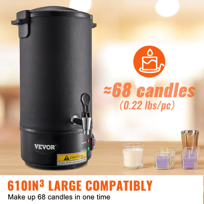 VEVOR Wax Melter for Candle Making 10Liter Electric Pot Commercial or Home Use