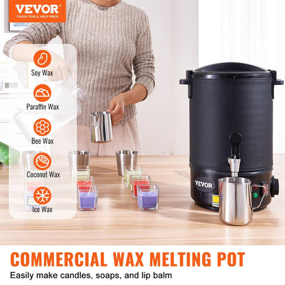 Electric Wax Melter for Candle Making, 6.5L Capacity, Stainless Steel Pot