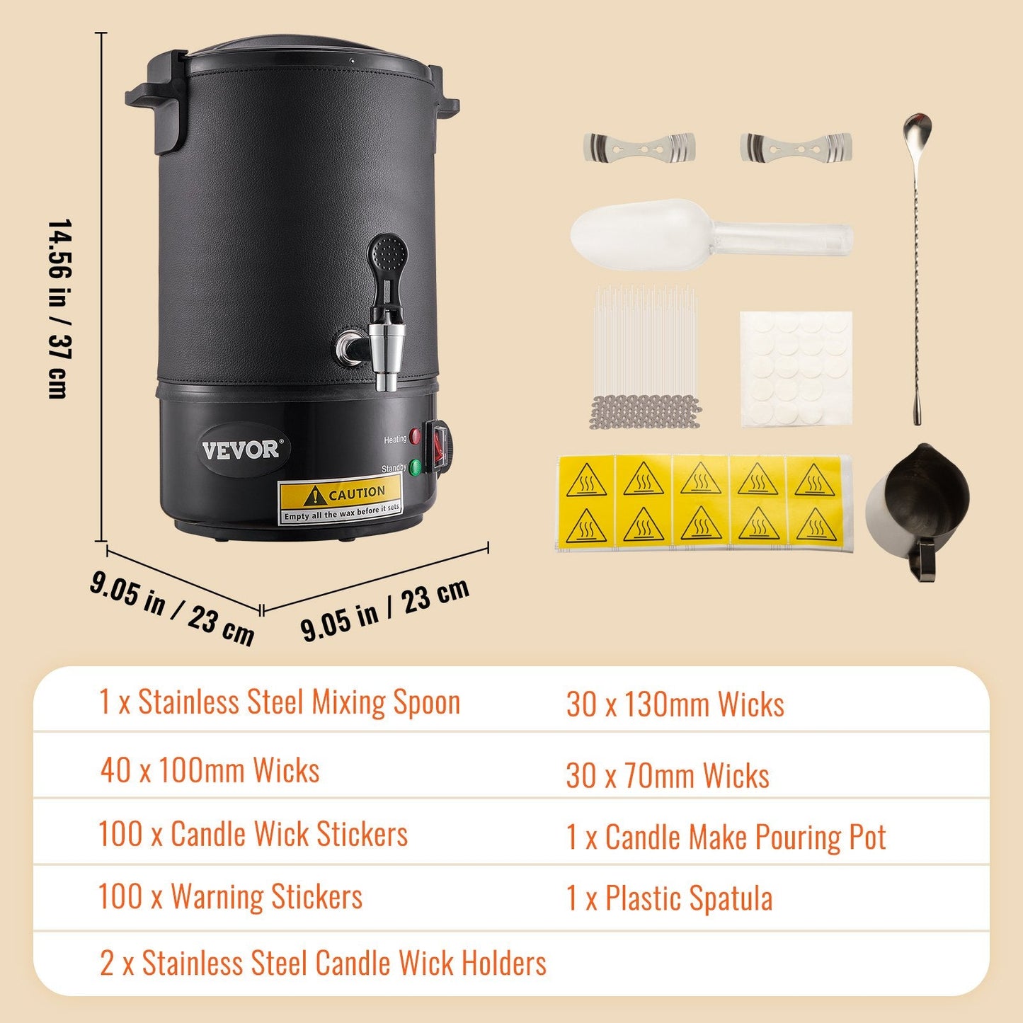Electric Wax Melter for Candle Making, 6.5L Capacity, Stainless Steel Pot