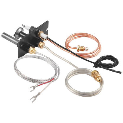 Gas Pilot Assembly, OE 69L17, 69L1701, 904405, J4117, 108084-02 Fireplace Gas Pilot Assembly Kit, Natural Gas Ignition Replacement, Compatible with Lennox, Superior, Astria Models, Black