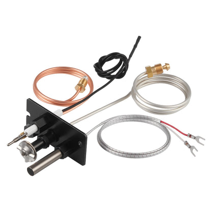 Gas Pilot Assembly, OE 69L17, 69L1701, 904405, J4117, 108084-02 Fireplace Gas Pilot Assembly Kit, Natural Gas Ignition Replacement, Compatible with Lennox, Superior, Astria Models, Black