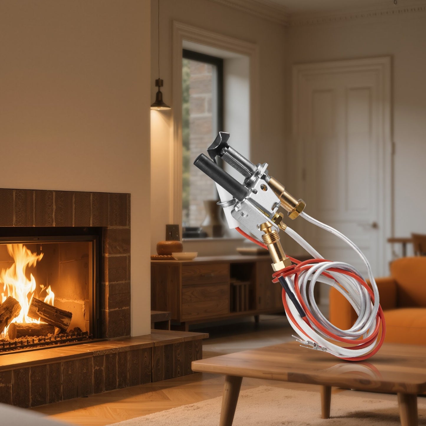 Gas Pilot Assembly, OE 446-512A, HSRV 446-512A, SRV 446-512A Fireplace Gas Pilot Assembly Kit, Natural Gas Ignition Replacement, Compatible with Heat & Glo, Heatilator, Lennox, Regency Models