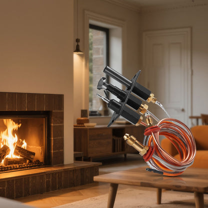Gas Pilot Assembly, OE 485-510A,4021-736,2103-010 Fireplace Gas Pilot Assembly Kit, Natural Gas Ignition Replacement, Compatible with Quadra-Fire, Heat & Glo, Heatilator Models,Black