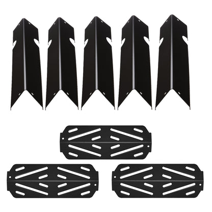 Flavorizer Bars and Heat Deflectors, 44cm Grill Replacement Part, for Weber Genesis ll 310 315 335 340, E/S 325s, ES/SX 325s, E/S 335, EX/SX/EPX-335 Grills, Porcelain-enameled Steel, 8 Pack