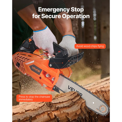 25cc Gas Chainsaw 0.75 kW Gas Powered 305 mm Chainsaw For Wood Cutting