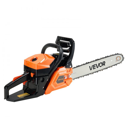 52cc Gas Chainsaw 1.8 kW Gas Powered 455 mm Chainsaw For Wood Cutting
