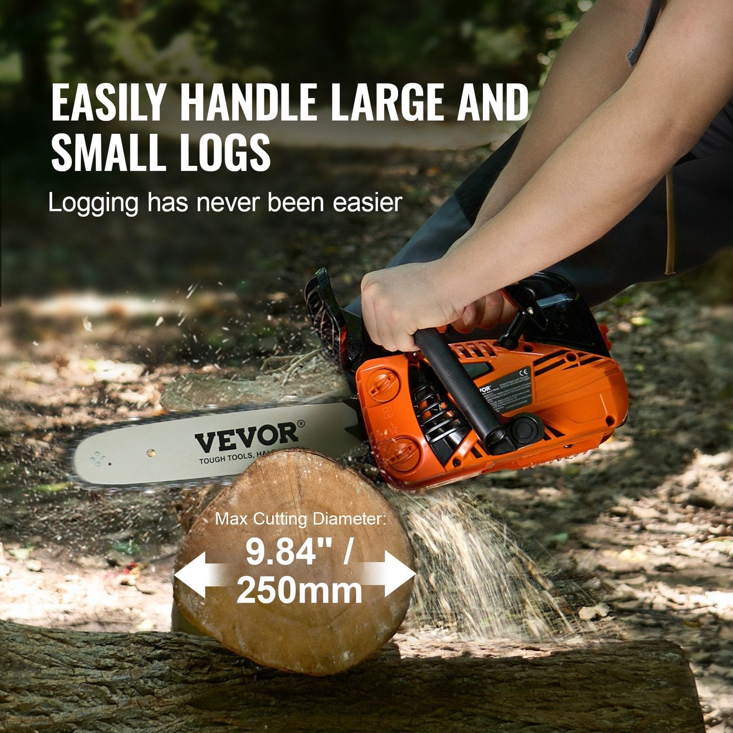 25.4CC Gasoline Chainsaw with 0.3m Blade - Powerful Wood Cutting Tool