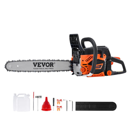52CC Gasoline Chainsaw, 0.46m Blade, 6.8kg, Easy Start, Adjustable Tension