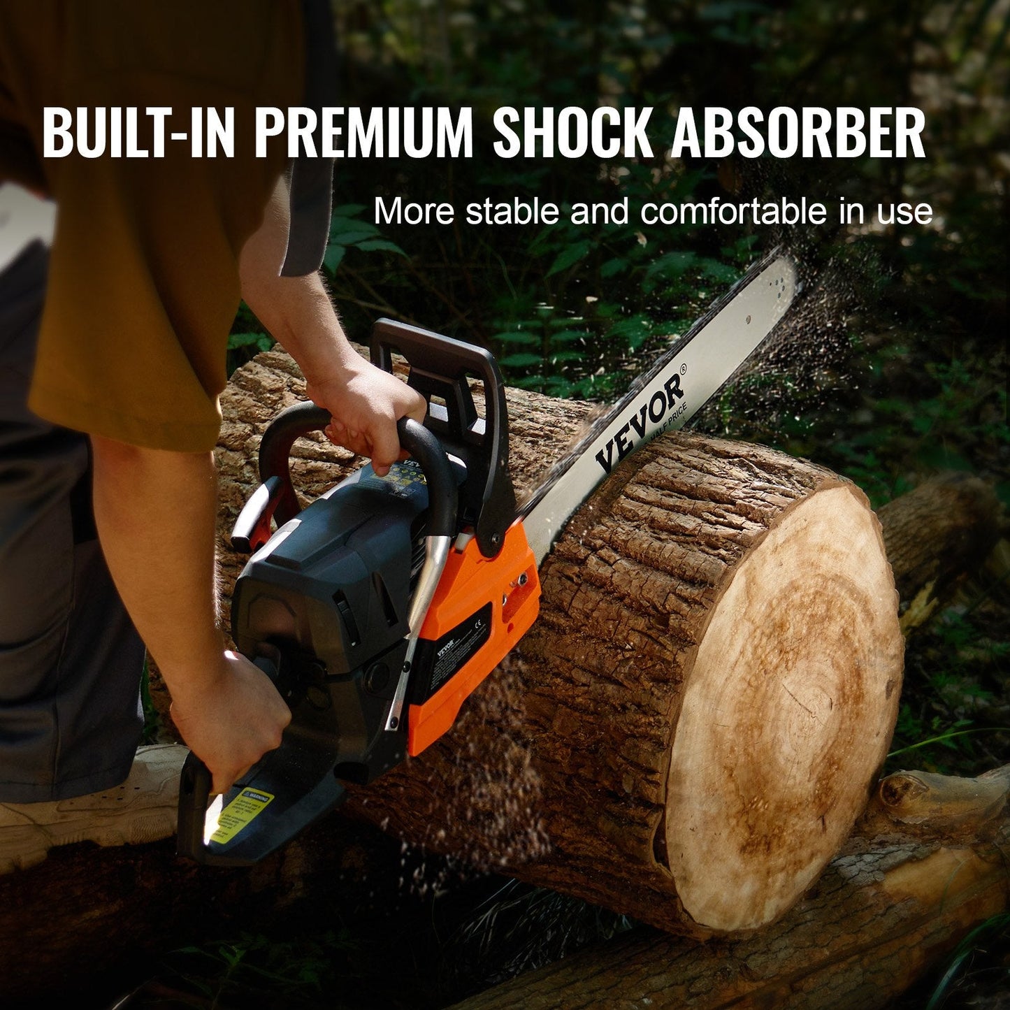 58CC 0.5m Gas-Powered Chainsaw with Adjustable Tension and Safety Features