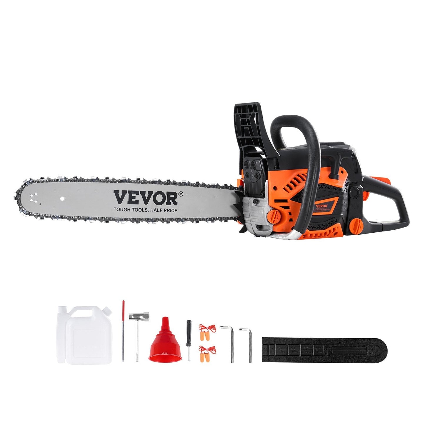 58CC 0.5m Gas-Powered Chainsaw with Adjustable Tension and Safety Features