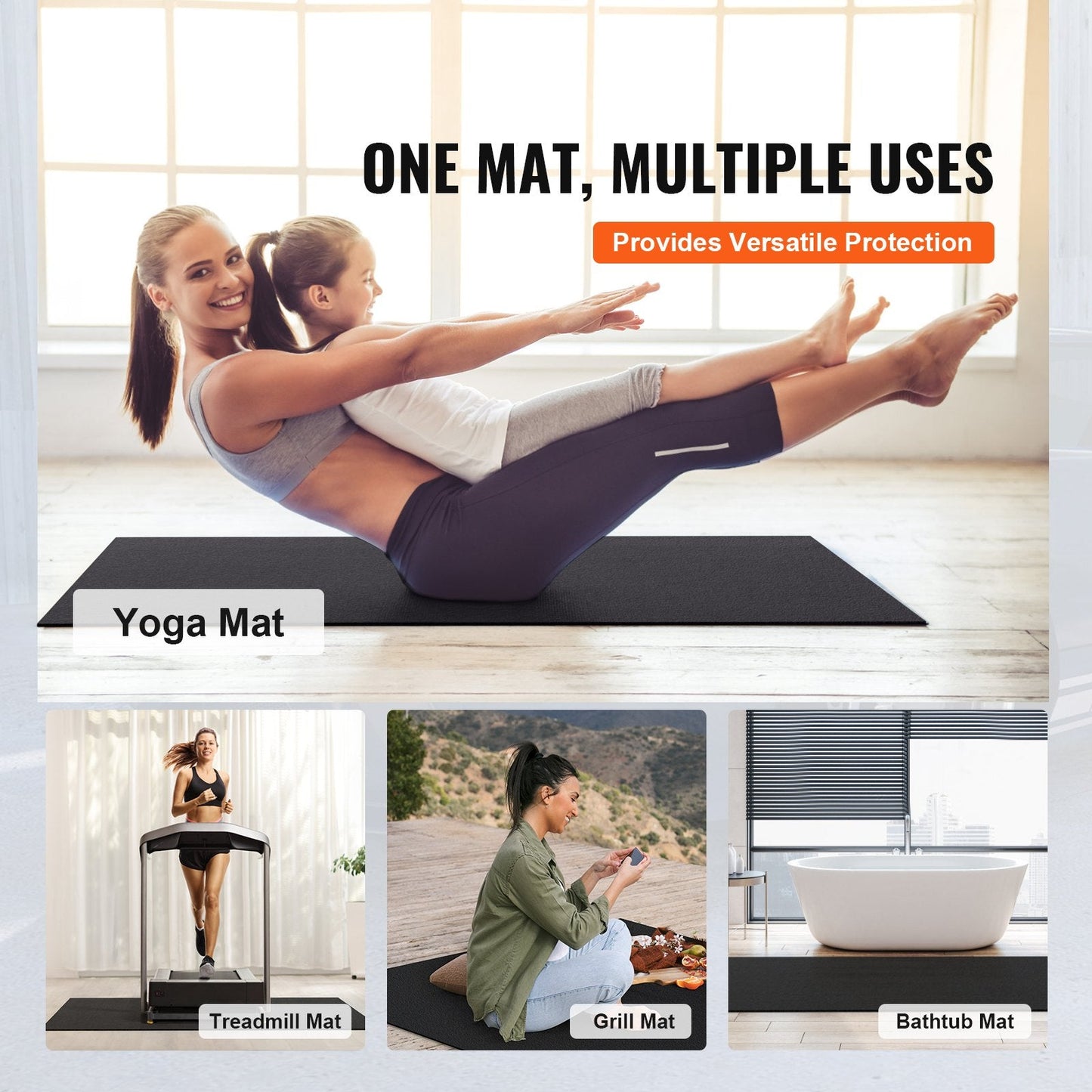 Extra Large 2x2m Inflatable Hot Tub Mat - Waterproof, Slip-Proof, Reusable