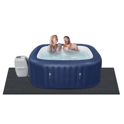 VEVOR 2 x 2 M Hot Tub Mat, Extra Large Inflatable Hot Tub Pad, Waterproof Slip-Proof