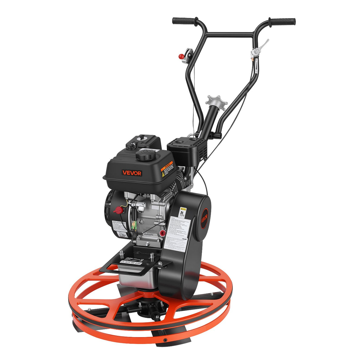 Power Trowel, 610 mm Concrete Finishing Machine with Float Pan, 5.5HP Engine, 4 Blades, Adjustable Pitch, Gas-Powered Walk-Behind Cement Surface Finisher for Smooth Floors, Construction Use