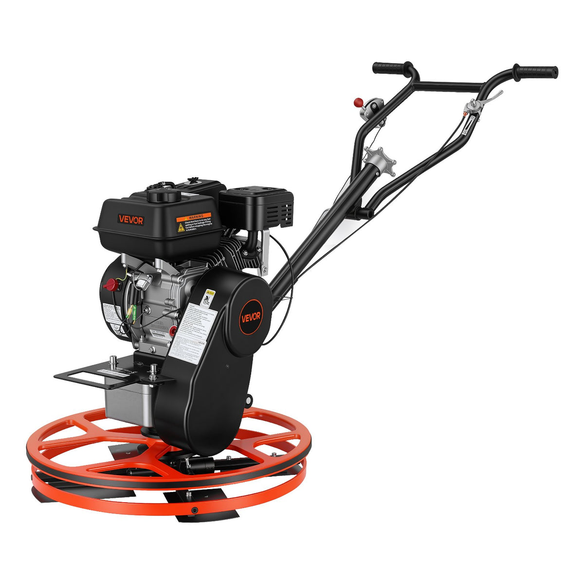 Power Trowel, 610 mm Concrete Finishing Machine with Float Pan, 5.5HP Engine, 4 Blades, Adjustable Pitch, Gas-Powered Walk-Behind Cement Surface Finisher for Smooth Floors, Construction Use